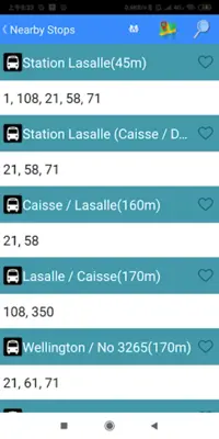 Montreal STM Bus Timetable android App screenshot 3