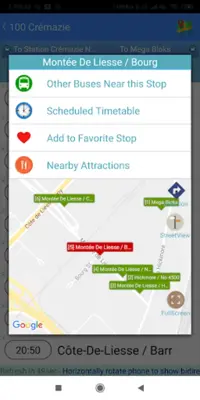 Montreal STM Bus Timetable android App screenshot 5